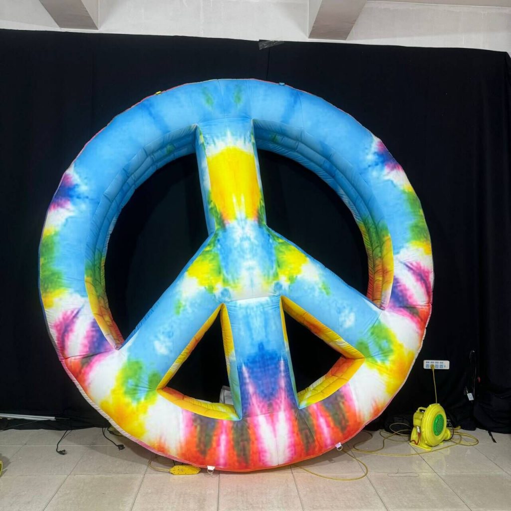 giant inflatable peace sign logo for event-AIRART