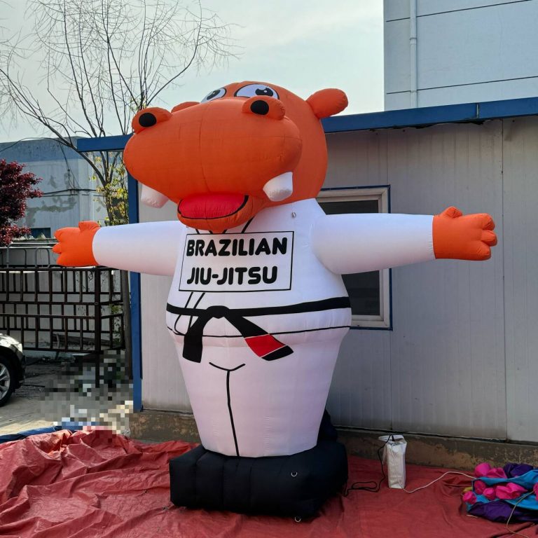 inflatable bull taekwondo cartoon for event advertising