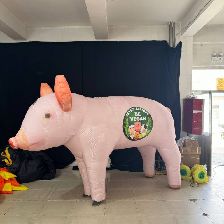 inflatable pig costume with logo moving inflatable animal costums