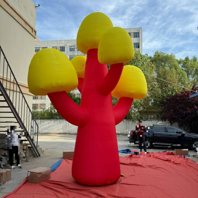 5m inflatable mushroom tree with lighting for stage decorations