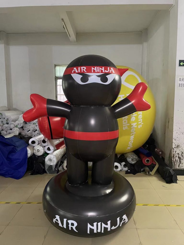 sealed inflatable cartoons airtight inflatable ninja cartoon