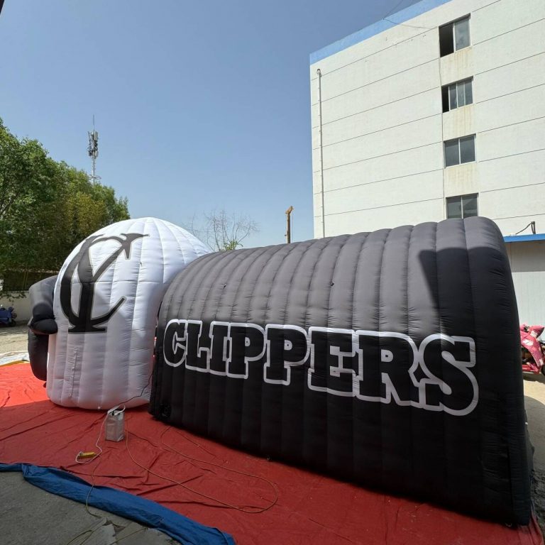 Sports game advertising inflatable tunnel entrance