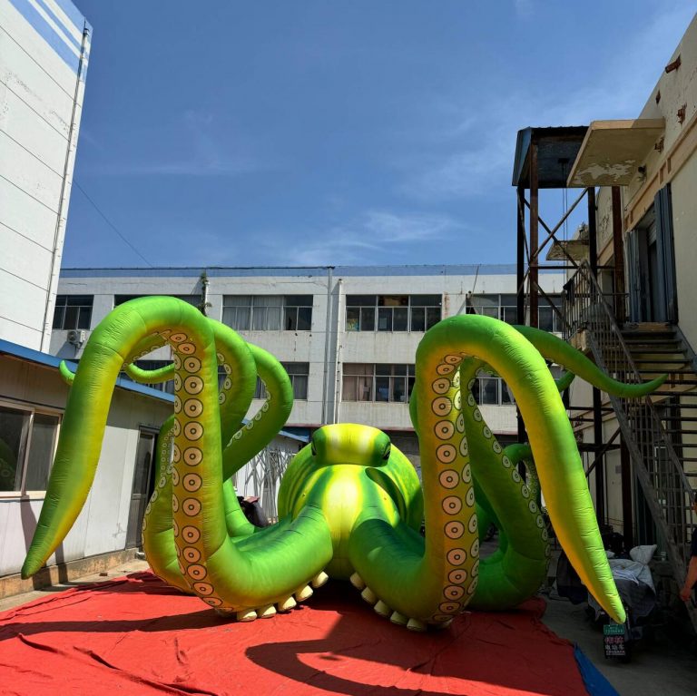 Green 5m inflatable octopus inflatable ocean animal model