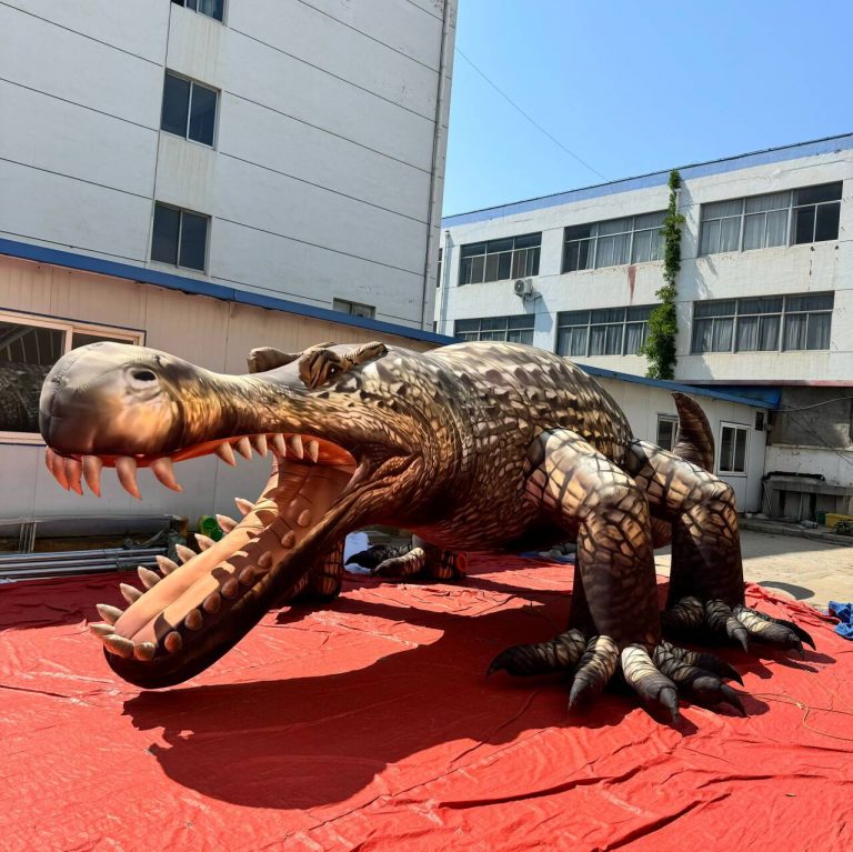 5m giant inflatable crocodile animal model replicas
