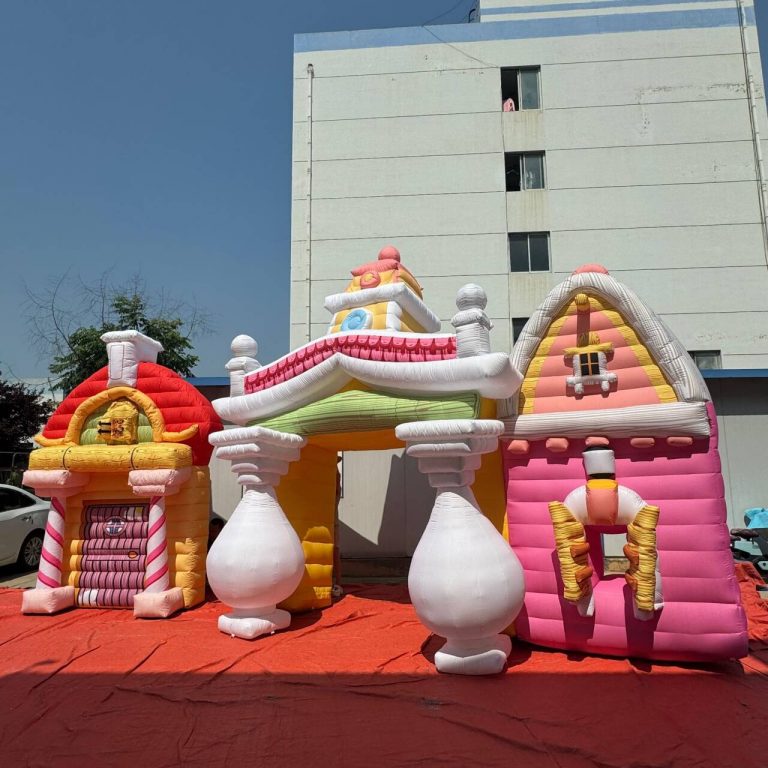 inflatable castle inflatable custom wall with entrance for event